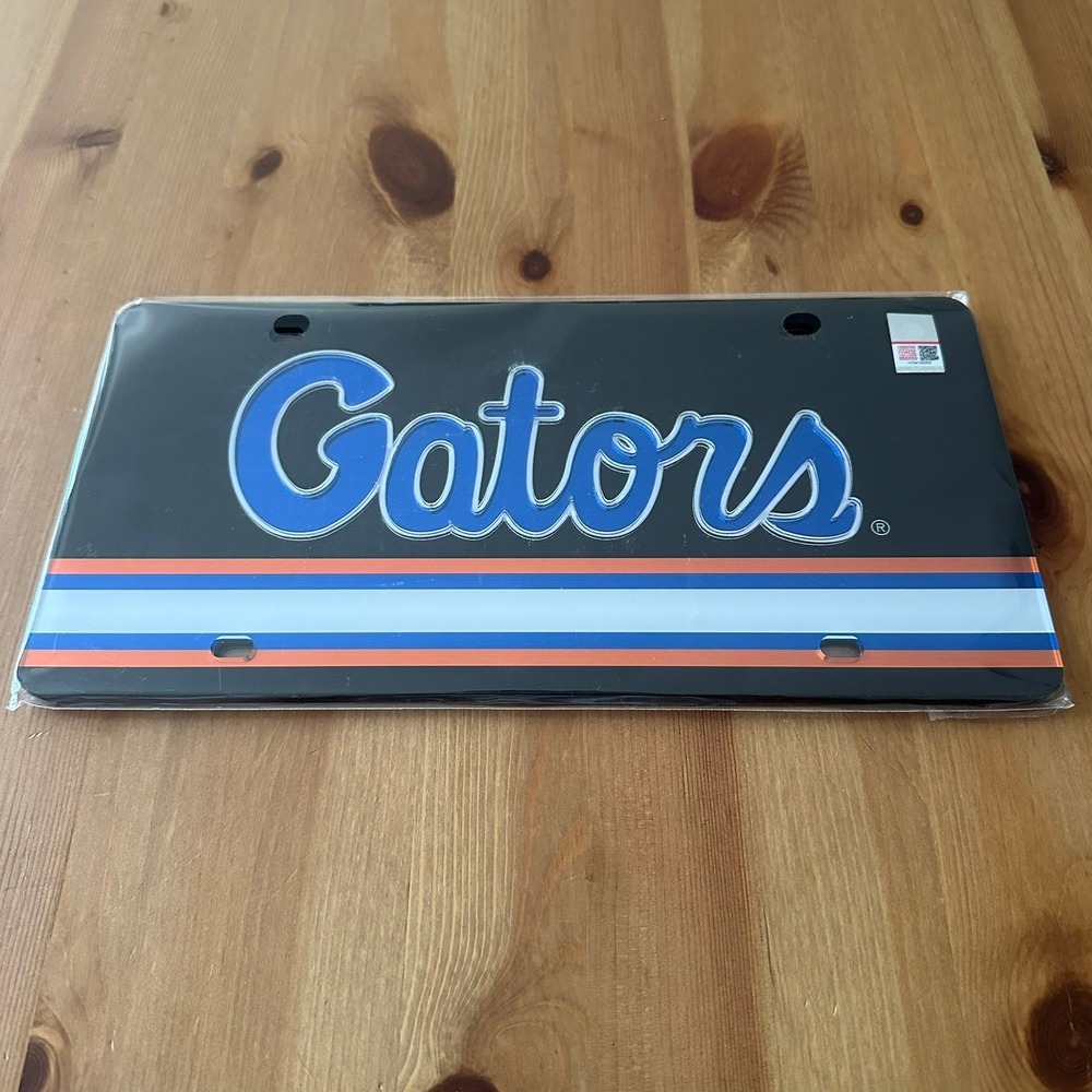 Florida Gators WinCraft Acrylic License Plate Black NCAA SEC Car Accessory New